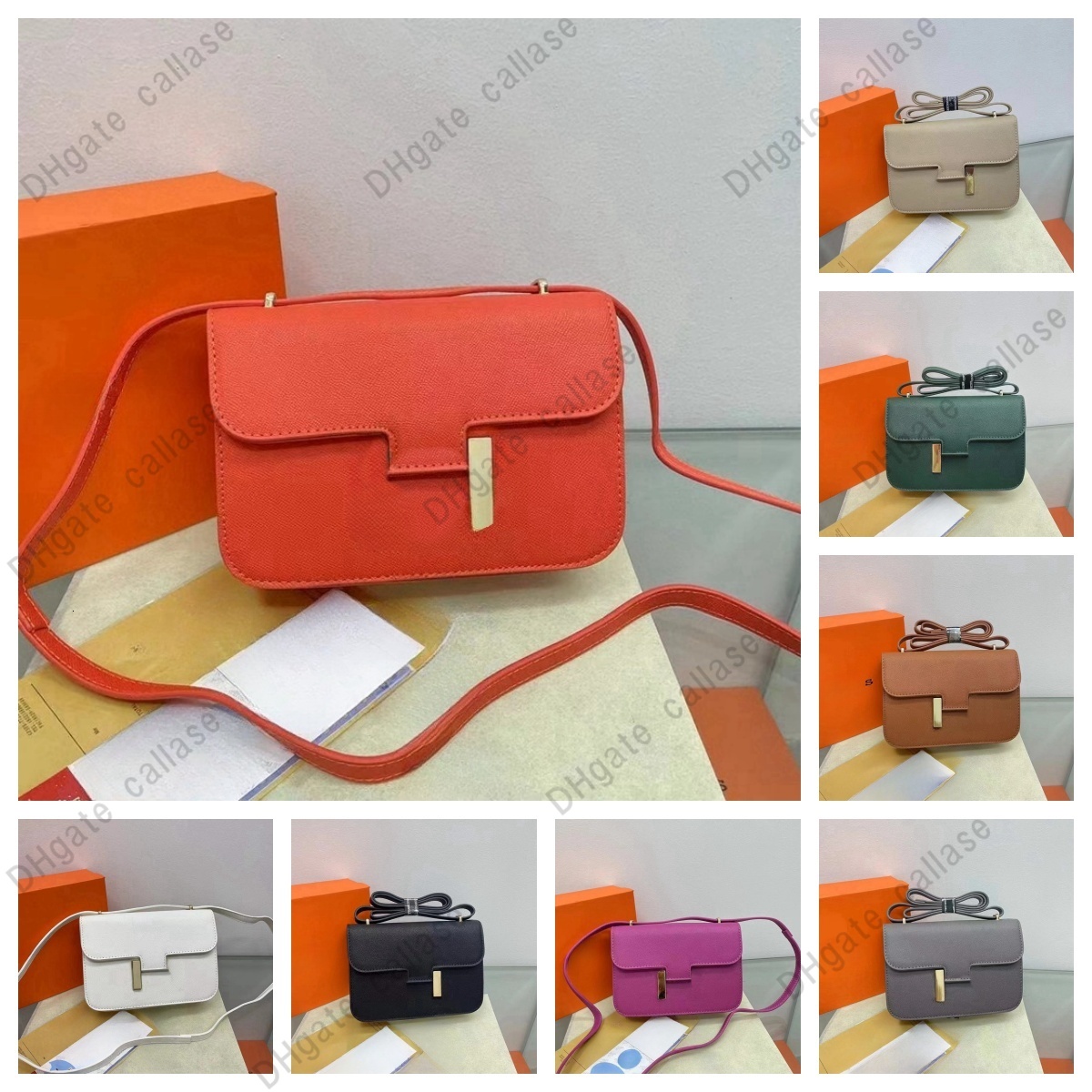 Designer bag Women's handbag purses Fashion new Kangkang metal lock retro tofu bag stewardess luxury single shoulder crossbody bag texture wholesale gift box