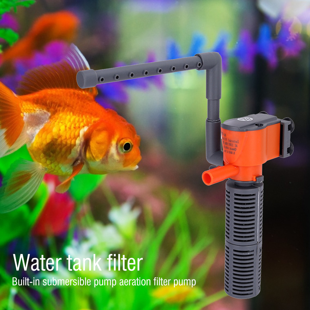 3W 5W Submersible Aquarium Filter Quiet Fish Tank Internal Filter Pump Air Oxygen Water Circulation for Fish Turtle Tank