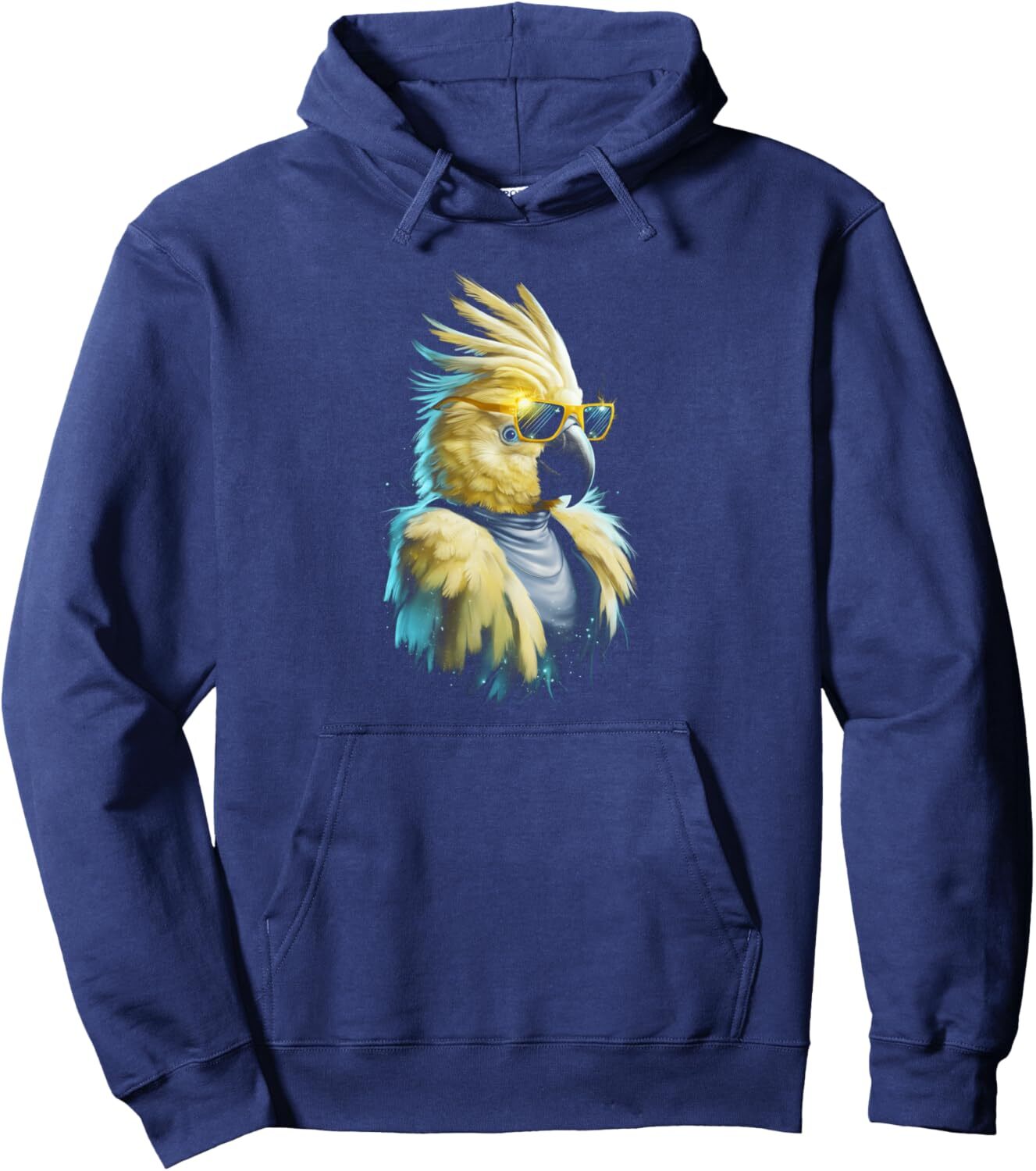 Hoodie for Mens Womens Cockatoo Sunglasses Parrot Bird Graphic Tees Pullover Hoodie GraphicPullover Long Sleeve