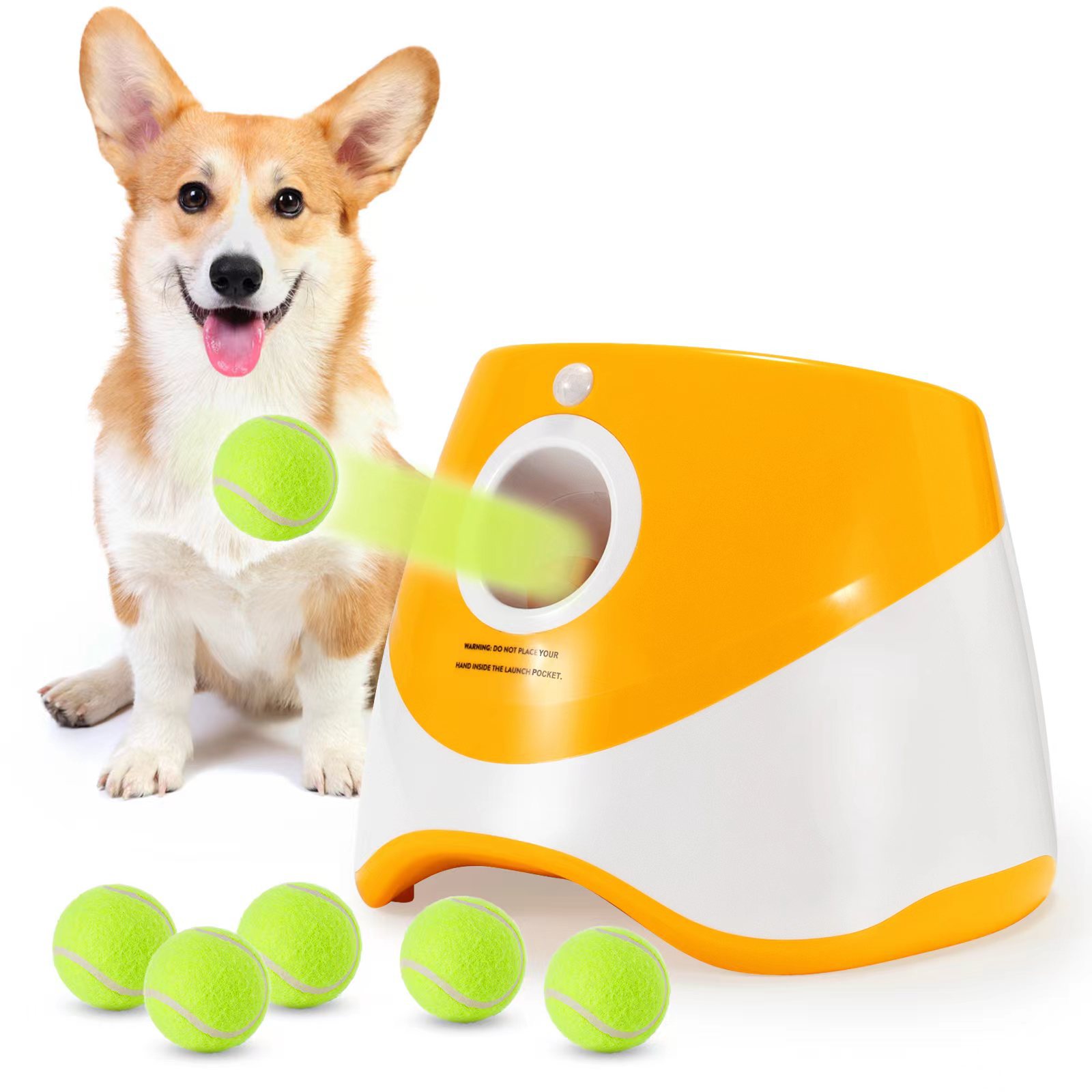 Wholesale Outdoor Pet Automatic Tennis Ball Launcher Dog Training Toys Interactive Fetch Throwing Ball Machine