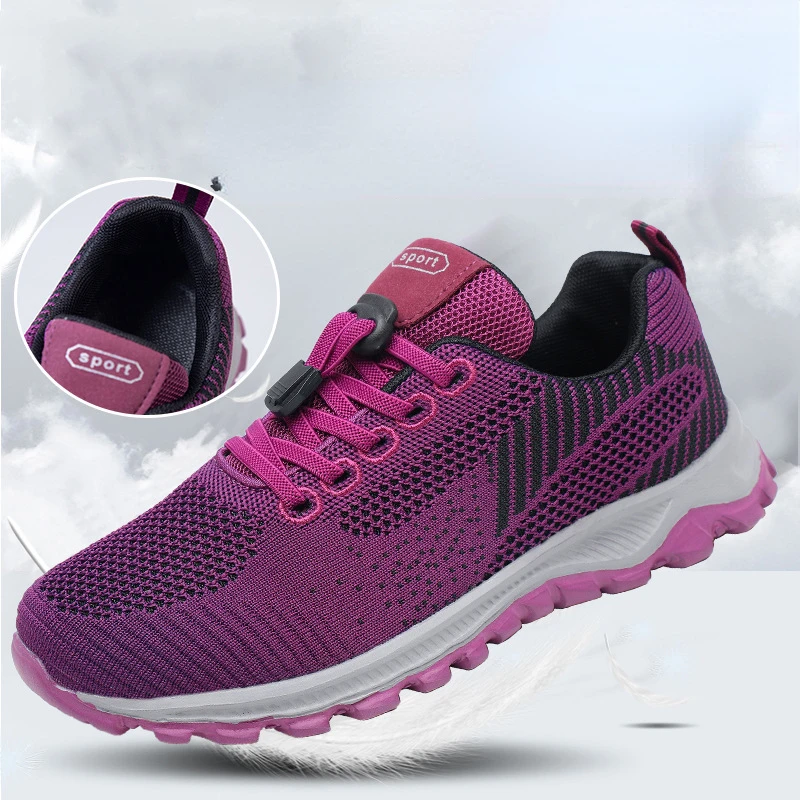 Large size New Women's Fashion Soft Sole Anti-slip Mesh Lightweight Comfort Sneakers Shoes for Women atos De Mujer 2024 c977