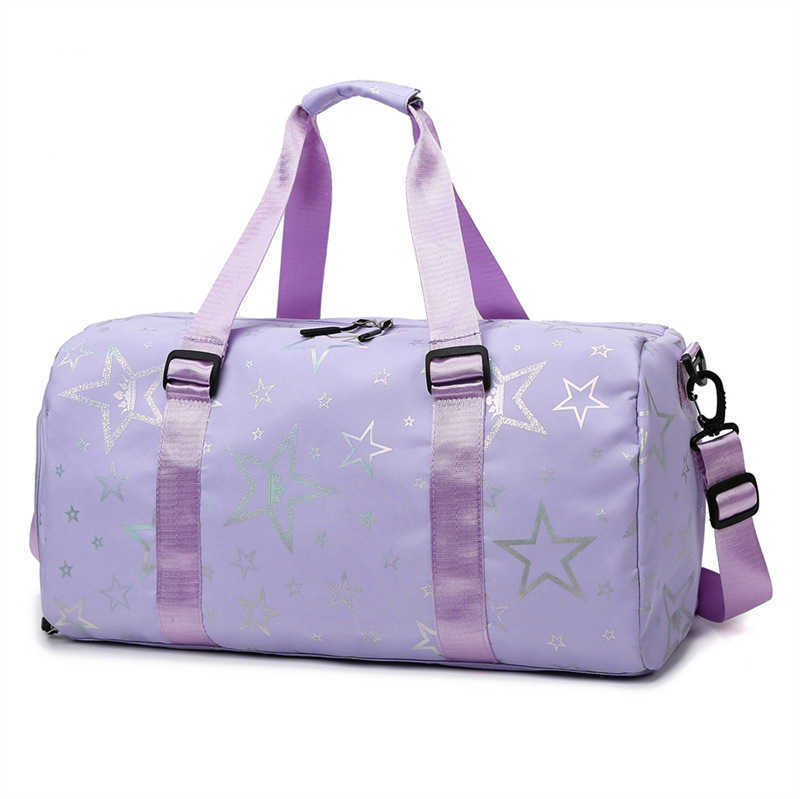 Dry Wet Separation Gym Bag Sports Crossbody Bag for Women Water-Resistant Oxford Cloth Luggage Bag Short Trip Handheld Travel Bag