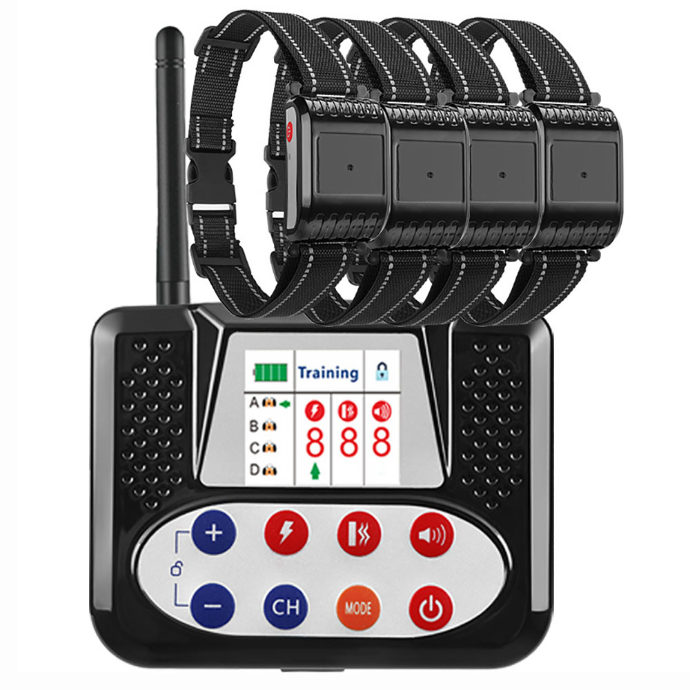 Pet Wireless Electronic Fence Smart Dog Training Device Anti-Lost And Anti- Barking Electric Shock Collar Color Screen Two-In-On