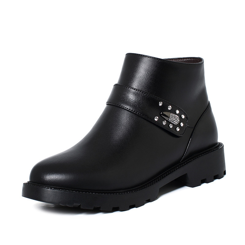 Winter Boots for Women 2024 New Snow Boots Women Genuine Leather Non-slip Women's Casual Booties Warm Chunky Boots Ladies