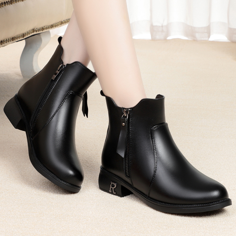 AIYUQI Ankle Boots Women 2024 New Winter Wool Warm Snow Boots Women Large Size Non-slip Mom Boots