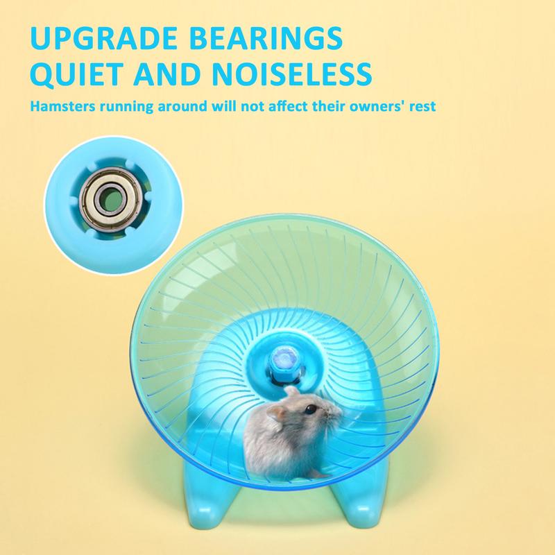 Silent Hamster Wheel Ultra-Quiet Clear Exercising Wheel For Hamsters Animal Habitat Decor For Hamsters Honey Bunny Fat-Tailed