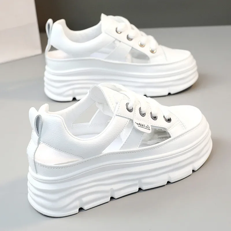 Woman Shoes Summer Elevated Breathable Thick Sole Casual White Zapatillas De Deporte Casual Shoes 2024