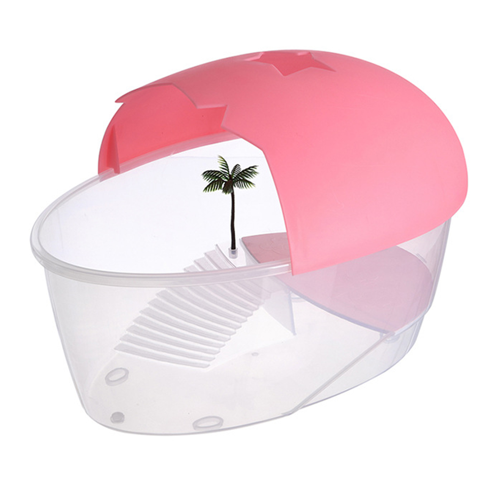 Turtle Box Home Tank Tortoise Perching Container Reptile Living Plastic Pet Animal Terrarium Habitat