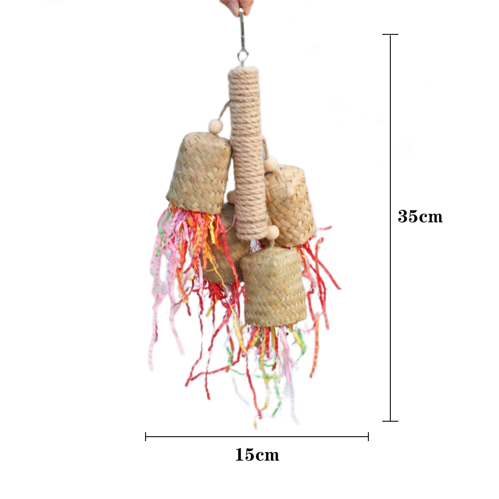 Bird Toys Bird Shredding Foraging Toys Hanging Chewing Toy Bird Cage Accessories For Lovebird Parrots Sparrows Cockatoos