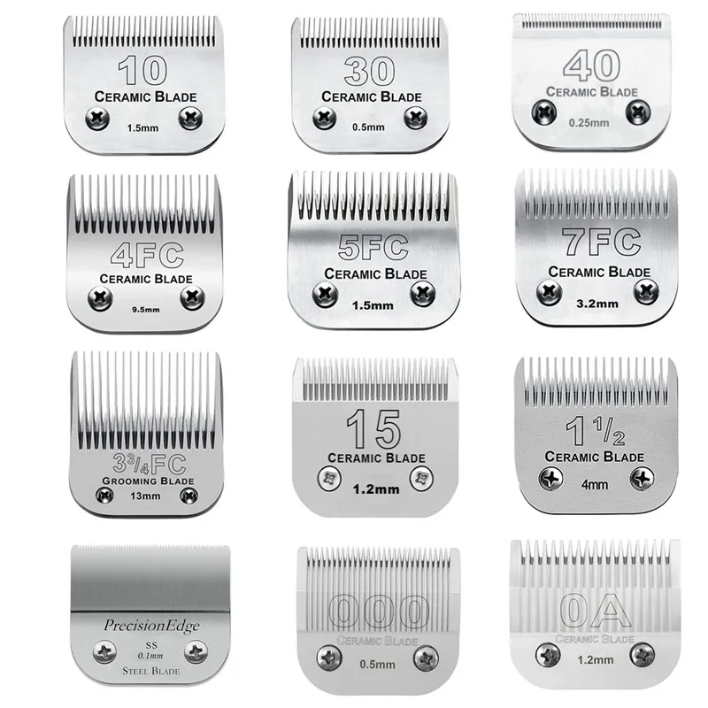 Detachable Pet Dog Grooming Clipper Ceramic Edge Blade Compatible with most Andis,Oster A5,Wahl KM10 Series Clippers