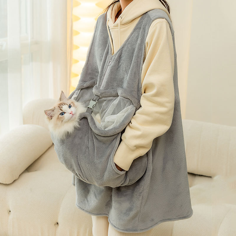 Pet Carrier Apron Soft with Pocket Portable Dog Carrying Bag Small Dog Cat Carrier Chest for Outdoors Camping Indoors Hiking