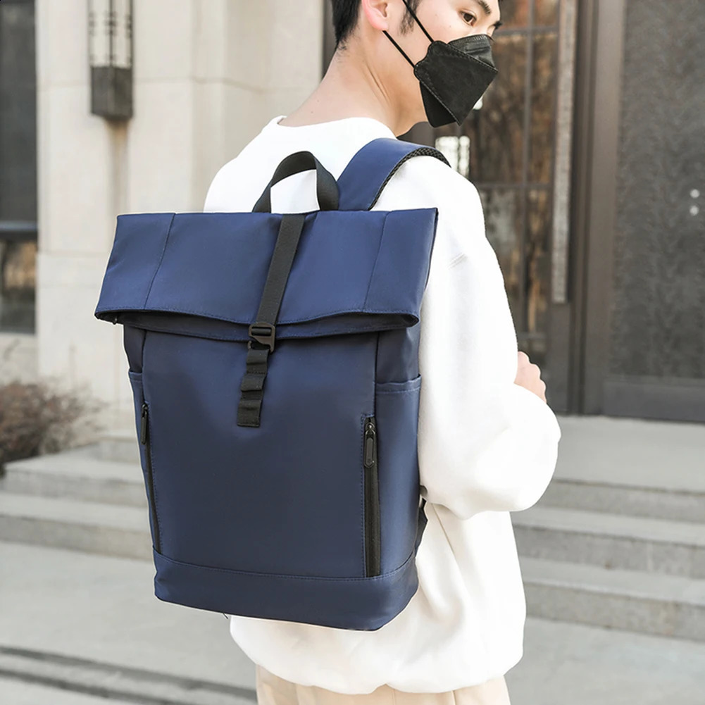 Mens business backpack breathable and waterproof notebook briefcase large capacity layered storage lightweight suitable for outdoor activities 240903