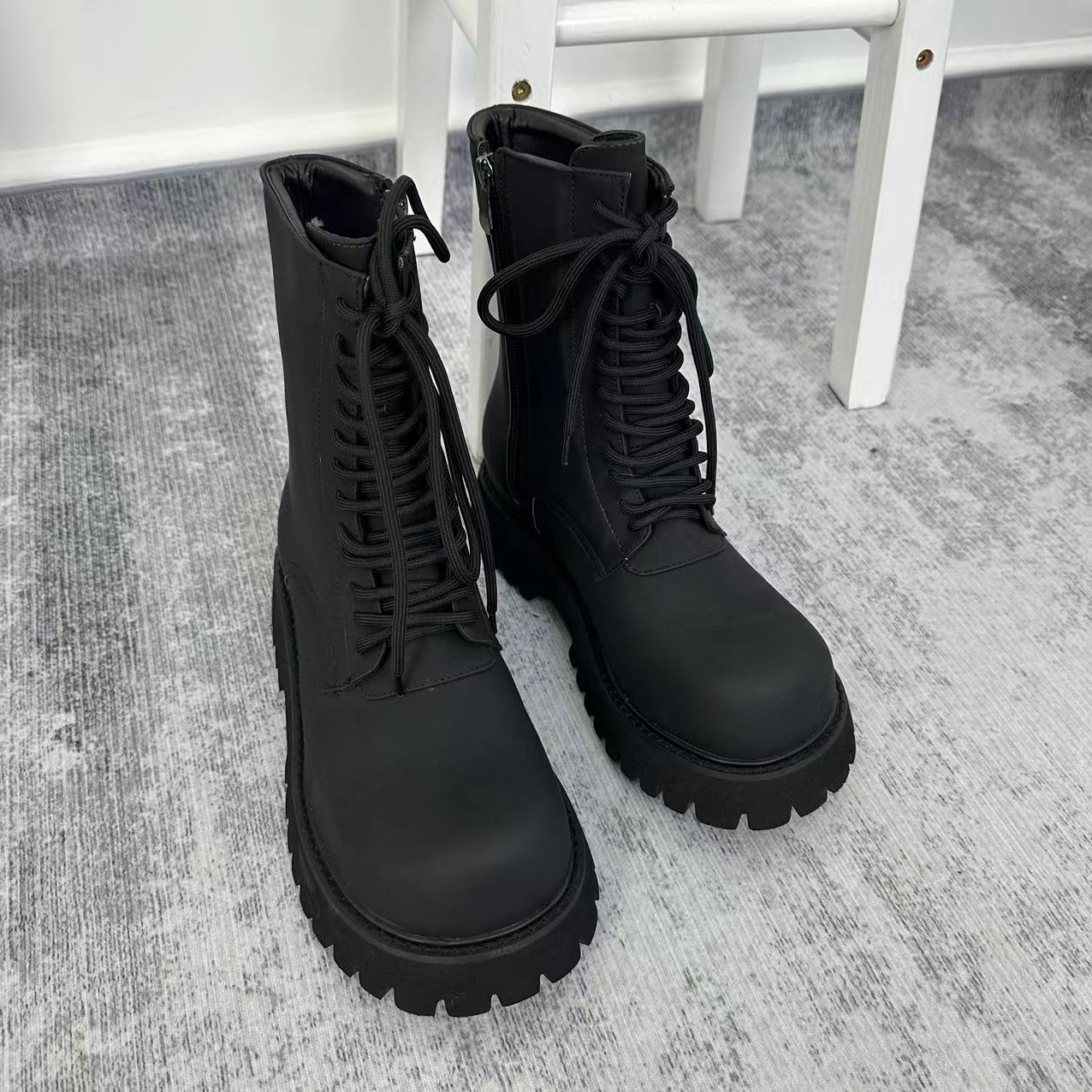 New Brand Women Ankle Platform Chelsea Motorcycle Boots Winter Shoes 2023 Fashion Goth Casual Shoes Gladiator Flats Snow Botas