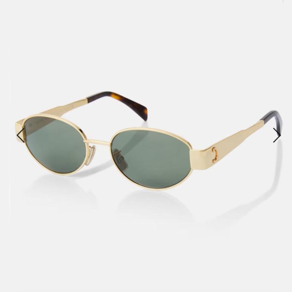 Designer high quality fashion sunglasses men women unisex travel gift metal gold UV protection classic round border glasses CL40235U YG7491