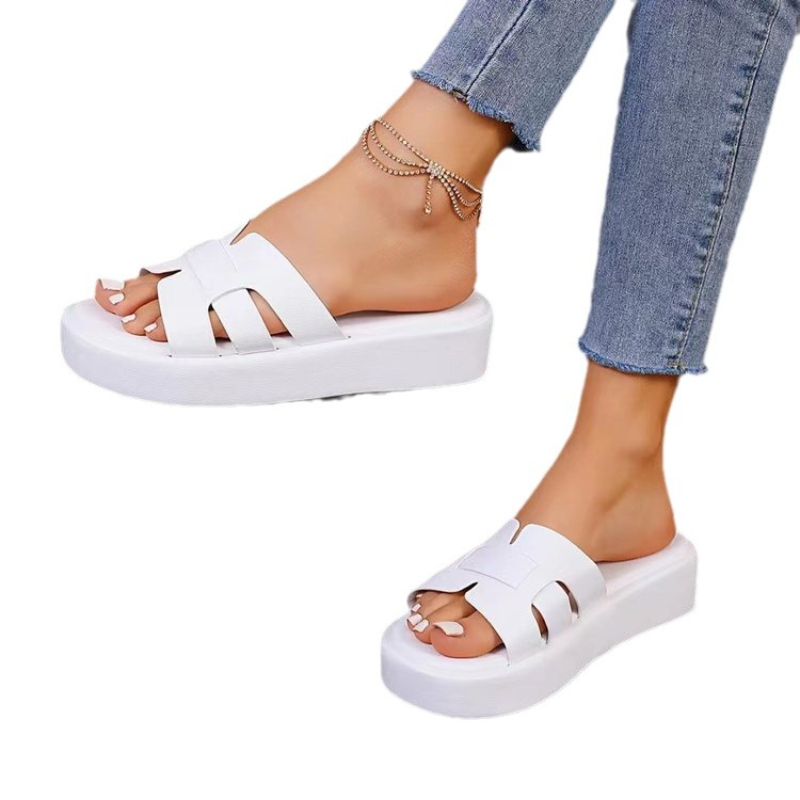 Soled Thick Slippers Outside Women Peep Toe Sandals Platform Shoes Flip ps Female ato Para Mujeres Pantuflas dbf4