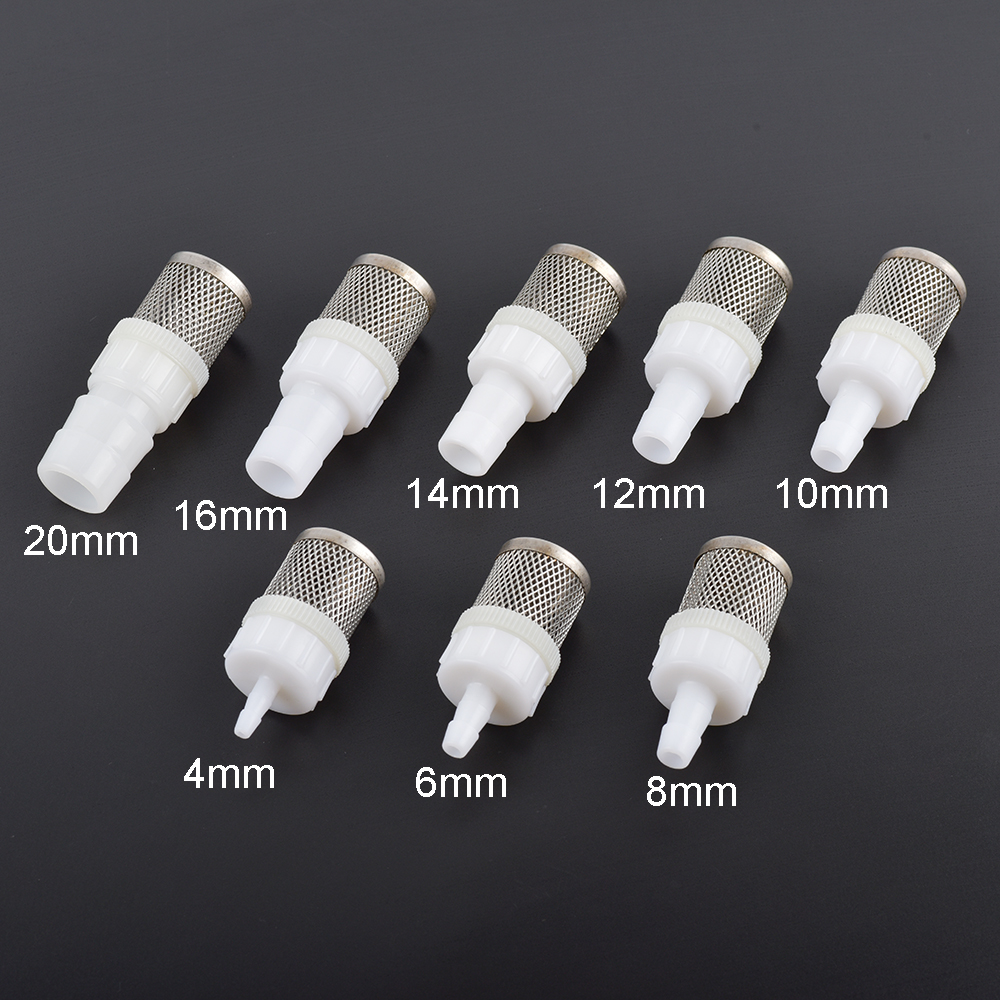 Stainless Steel Mesh Filter 4mm 6mm 8mm 10mm 12mm 14mm 16mm 20mm Barb Tail 1/2" BSP Garden Irrigation Aquarium