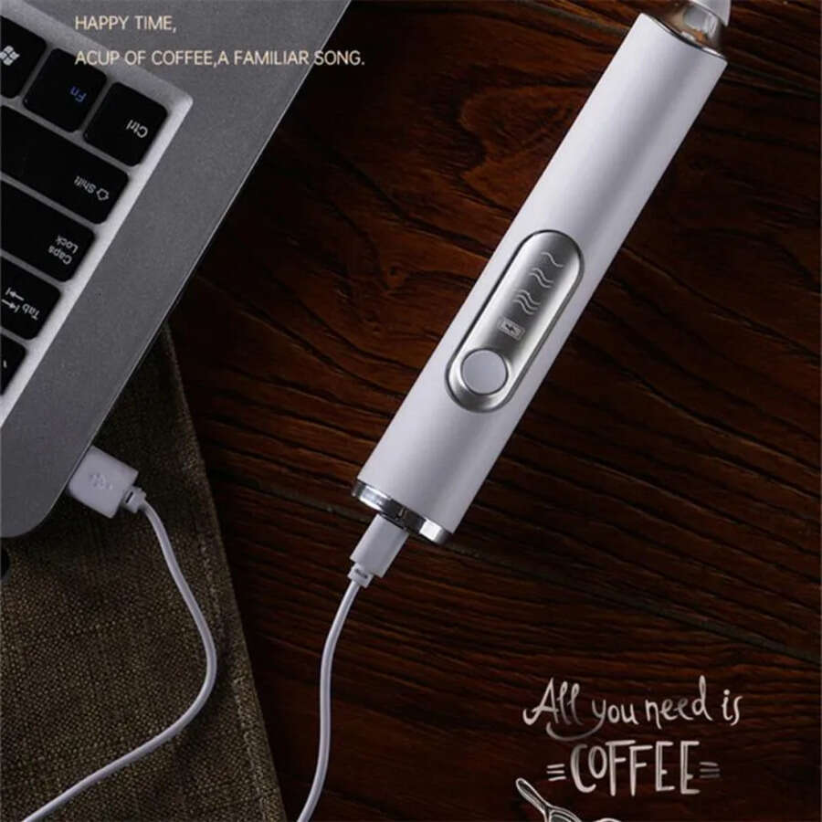 Electric E 2 In 1 Beater Whik Coffee Mixer USB Rechargeable Double Head Milk Frother Baking Stirrer Kitchen Tool Gadget