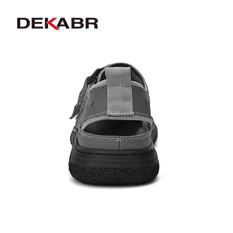 DEKABR Casual Sandlas New For Breathable Summer Mesh And Genuine Leather Outdoor Comfortable Men Shoes 3c5d