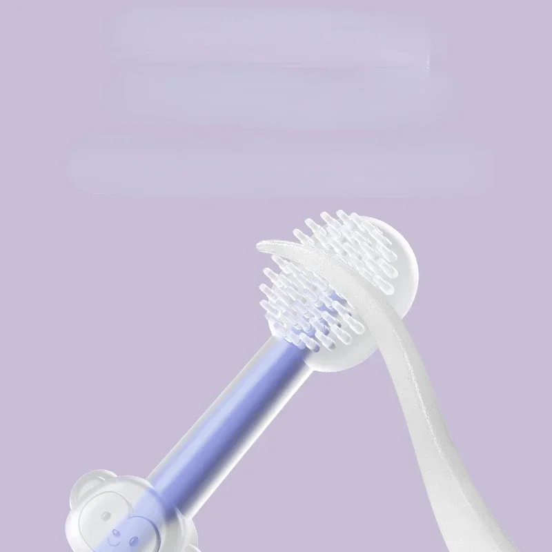 3pcs/set Pet Toothbrush Purple Cat Silica Gel Brush Clear Up Bad Breath Tartar Teeth Care Dog Cat Cleaning Mouth Dogs Supplies