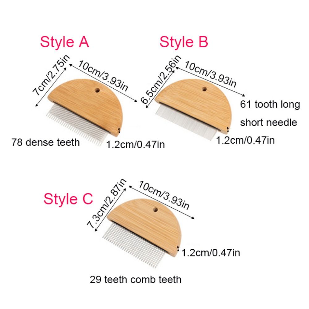 3 Styles Stainless Steel Dog Grooming Comb Removal Mucus Flea And Hair Small Lice Brush Dog Cat Kitten Hair Trimmer Pet Supplies