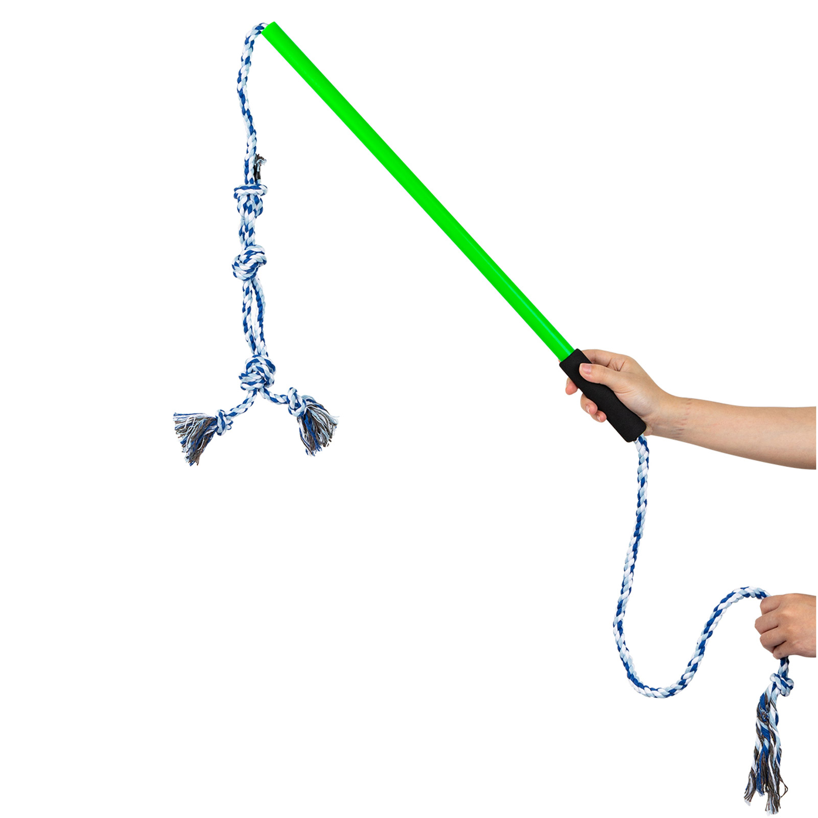 Flirt Pole For Dogs Interactive Flirt Pet Pole Rope Toy With Flexible Rope & Non-slipping Handle Outdoor Toy For Pulling Chasing