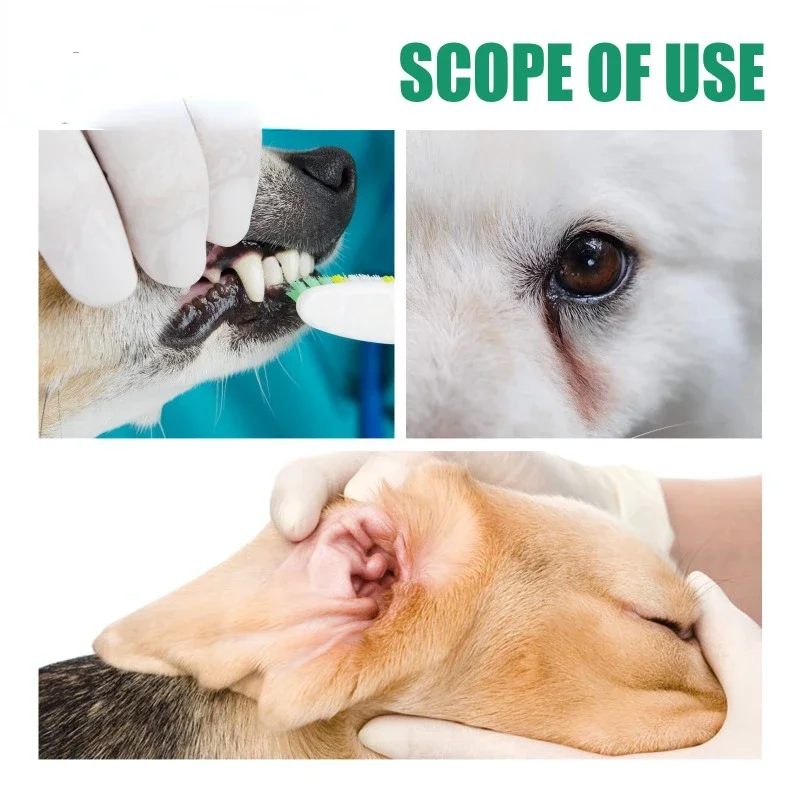 20-Piece Dog Toothbrush Easy Teeth Cleaning for Pet Dental Care Perfect for Dogs and Cats Non-Woven Fabric Wet Wipes