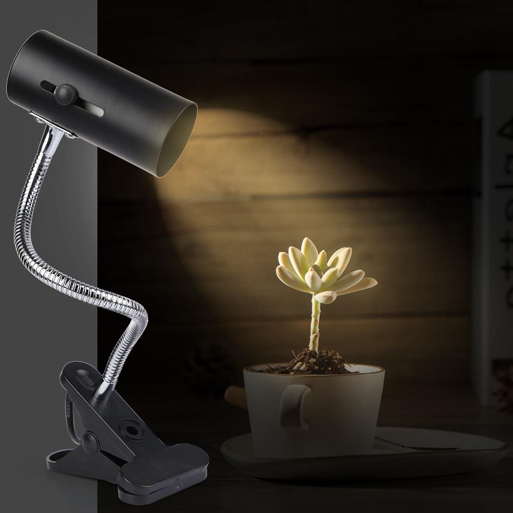 Lamp Base Holder Turtle Tank Heating Lamp Set Rotary Clip-on Bulb with Cover Durable Reptile E27 Lamp-socket Kit Light Holder