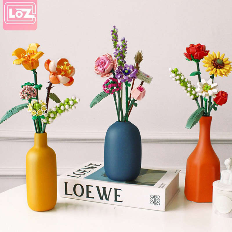 LOZ wer Bouquet Building Bloc Kit DIY wers Block Toys Valentine's Day Rose Bric Set Gift for Girls Friends adults