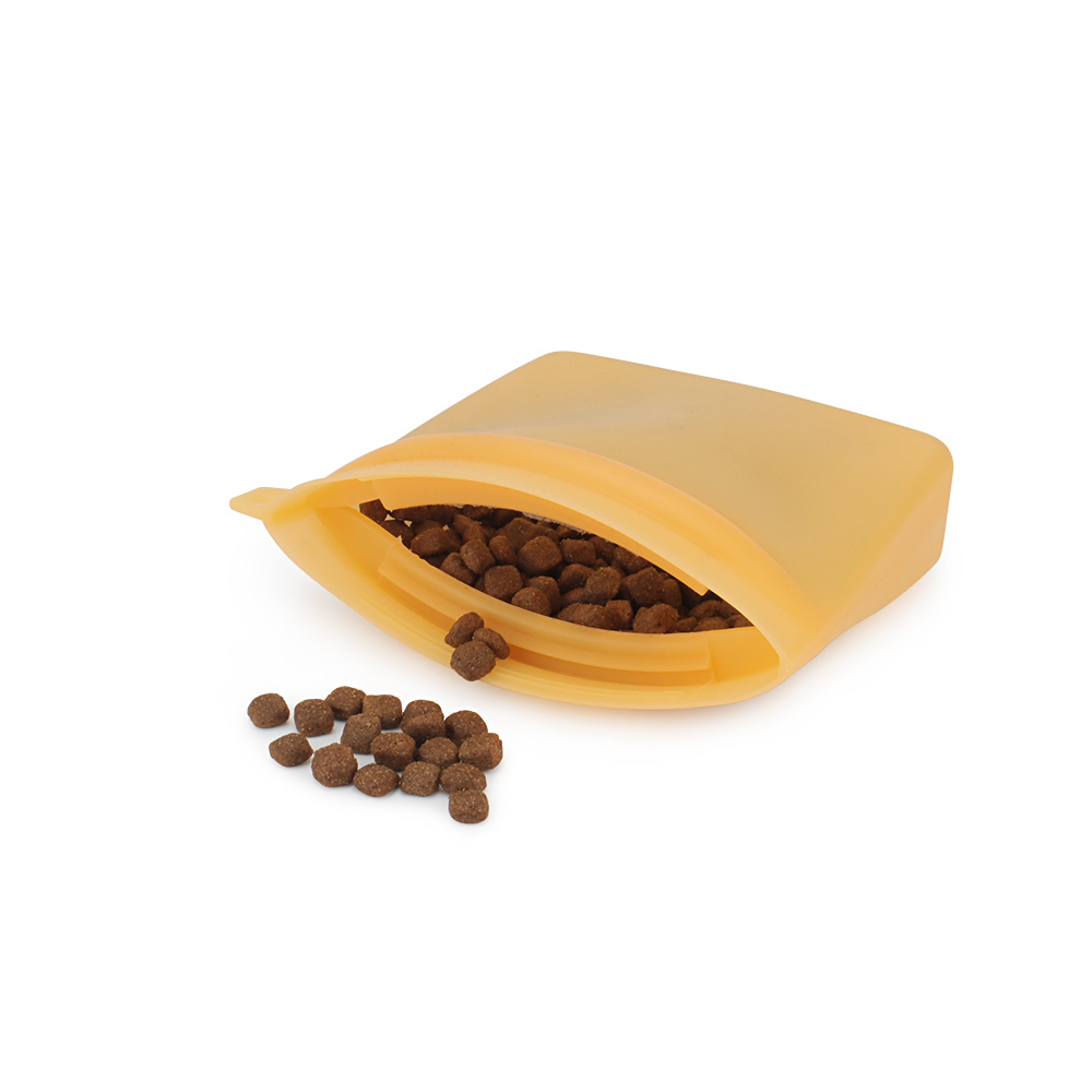 Silicone Dog Treat Bag Pouch Reusable Silicone Zipper Bag for Dry or Wet Dog Treats/Food,Sealable Training Treat Bag for Dog Cat