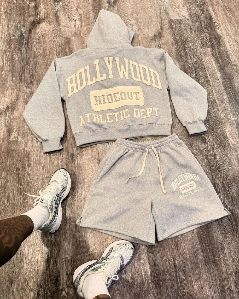 European and American fashion clothing Y2K street loose oversized sweater letter printed zipper hooded sweatshirt for women 240902