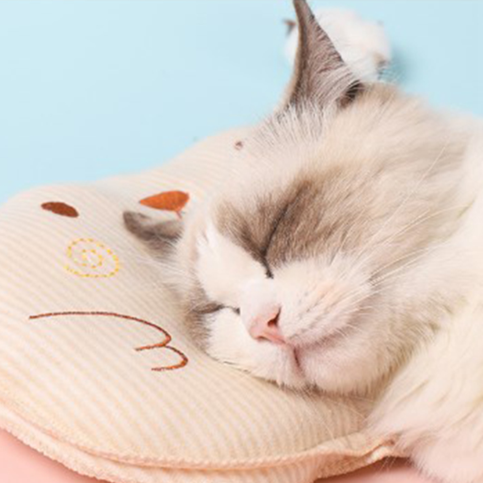 Pet Sleeping Pillow Soft Comfortable Breathable Cute Pattern Pet Bed Pillow For Small Dogs Cats