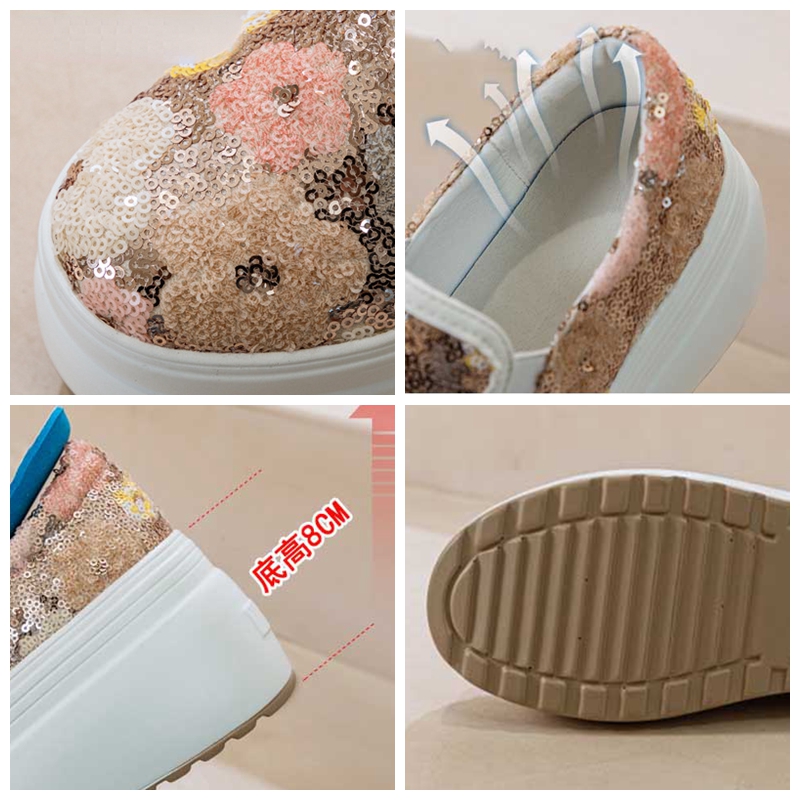 Platform Wedge Synthetic Flats 2024 | Chunky Bg Sneaker Shoes 4