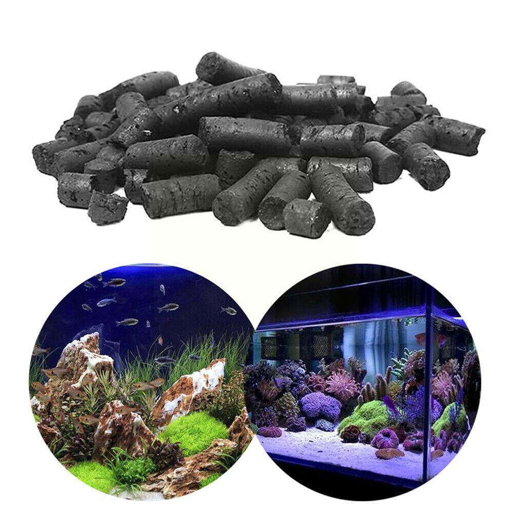 100g Activated Charcoal Carbon Pellets in Free Mesh Media Bag for Aquarium Fish Pond Tank Canister Filter M0Z7