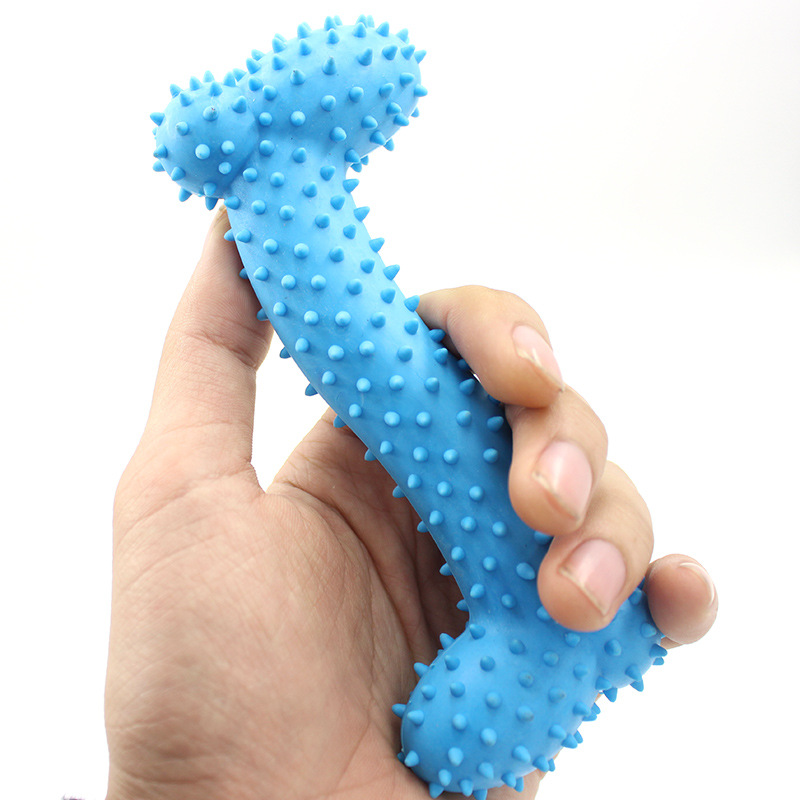 Soft Pet Rubber Dog Toy Rubber Bone Bite Resistant Pet Toys Dog Chew Molars Teeth Training Odorless Toys Solid Products For Dogs