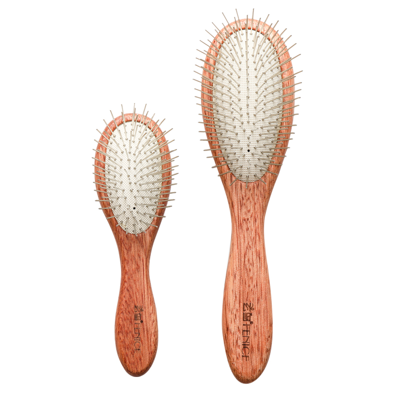 Fenice Pet Comb Solid Wood Handle in Cat Dog Hair Remover Brush Fur Combs Grooming Tool For Pet Cleaning Supplies Accessories