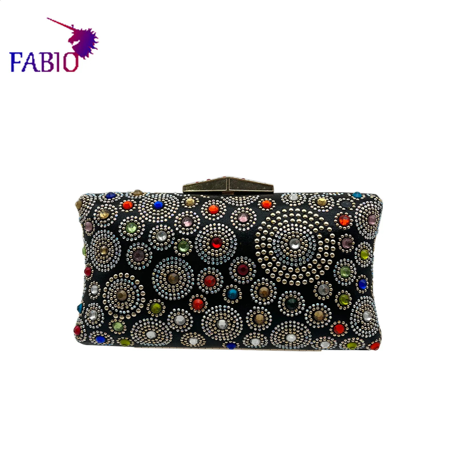 African mom multicolor bright diamond n womens bag dinner dress elegant club 240903
