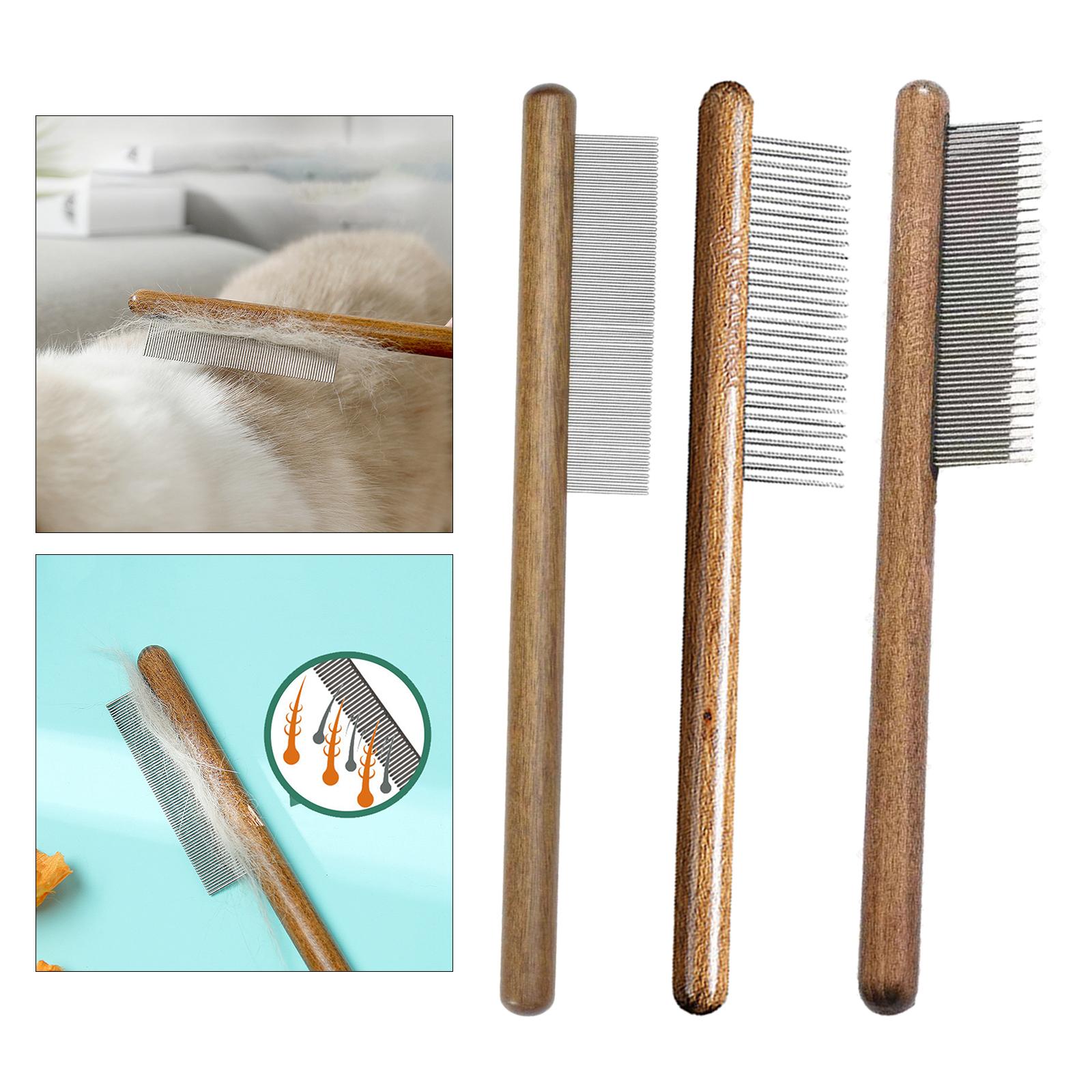 Wood Pet Comb Cat Grooming Tool Kitten Trimming Deshedding Comb Brush Accessories for Small Pets Cats Rabbits Hair Supplies