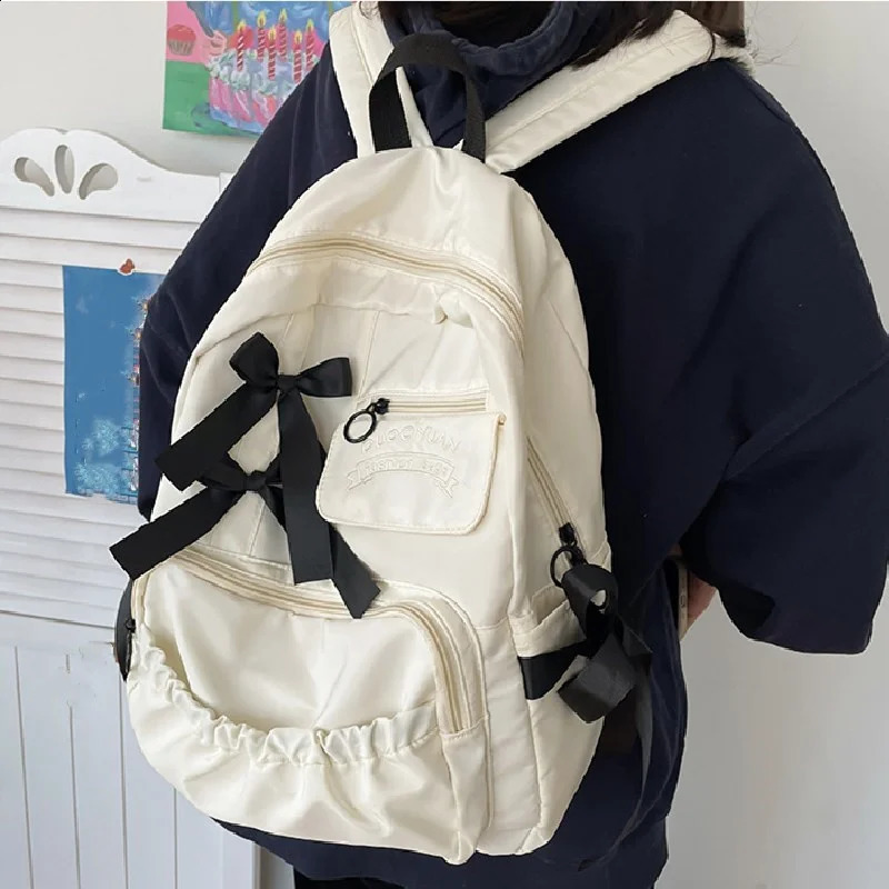 Fashion backpack nylon womens antitheft shoulder bag school 240903