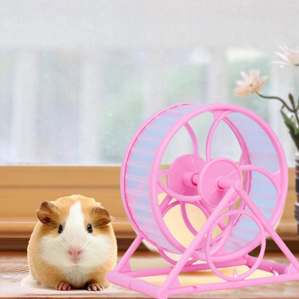 Hamster Sport Running Wheel Rat Small Rodent Mice Silent Jogging Hamster Gerbil Exercise Play Toys Brackets Cage Accessories
