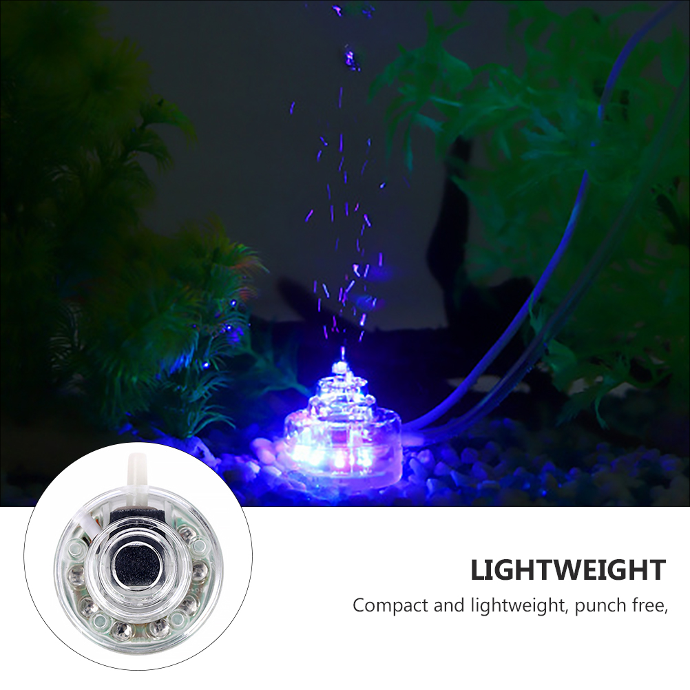 Fish Tank Diving Light Aquarium Decorations Lamp for The Led Air Diffuser Bubbler Pet Supplies