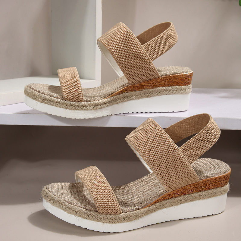 Chunky Sandals Women's Summer 2024 Designer Thick Sole Wedge Heels Shoes for Women Hollow Out Platform Gladiator Sandalias Mujer 8889 Platm