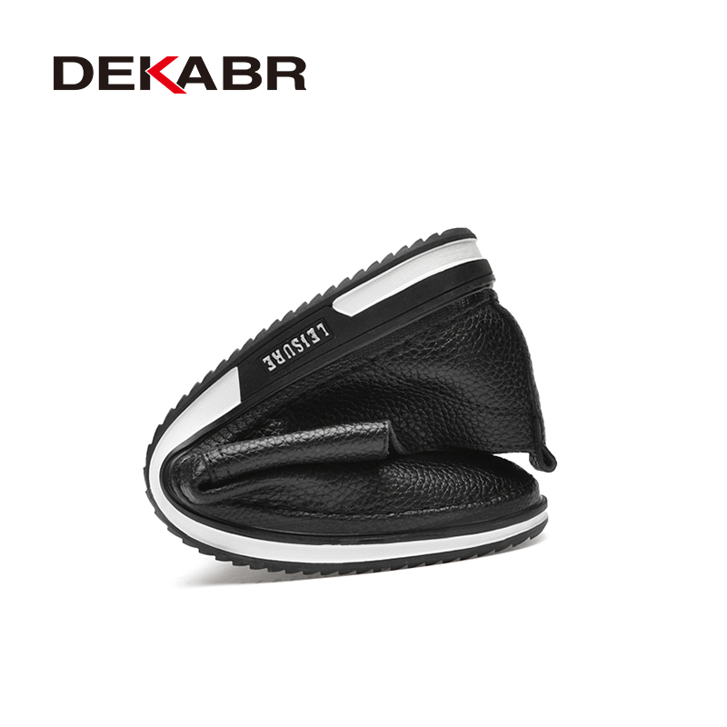 DEKABR Split Leather Casual Men Shoes Lace-Up Driving Comfortable High Quality Fashion Loafers Moccasins New Size 38-45 8d07