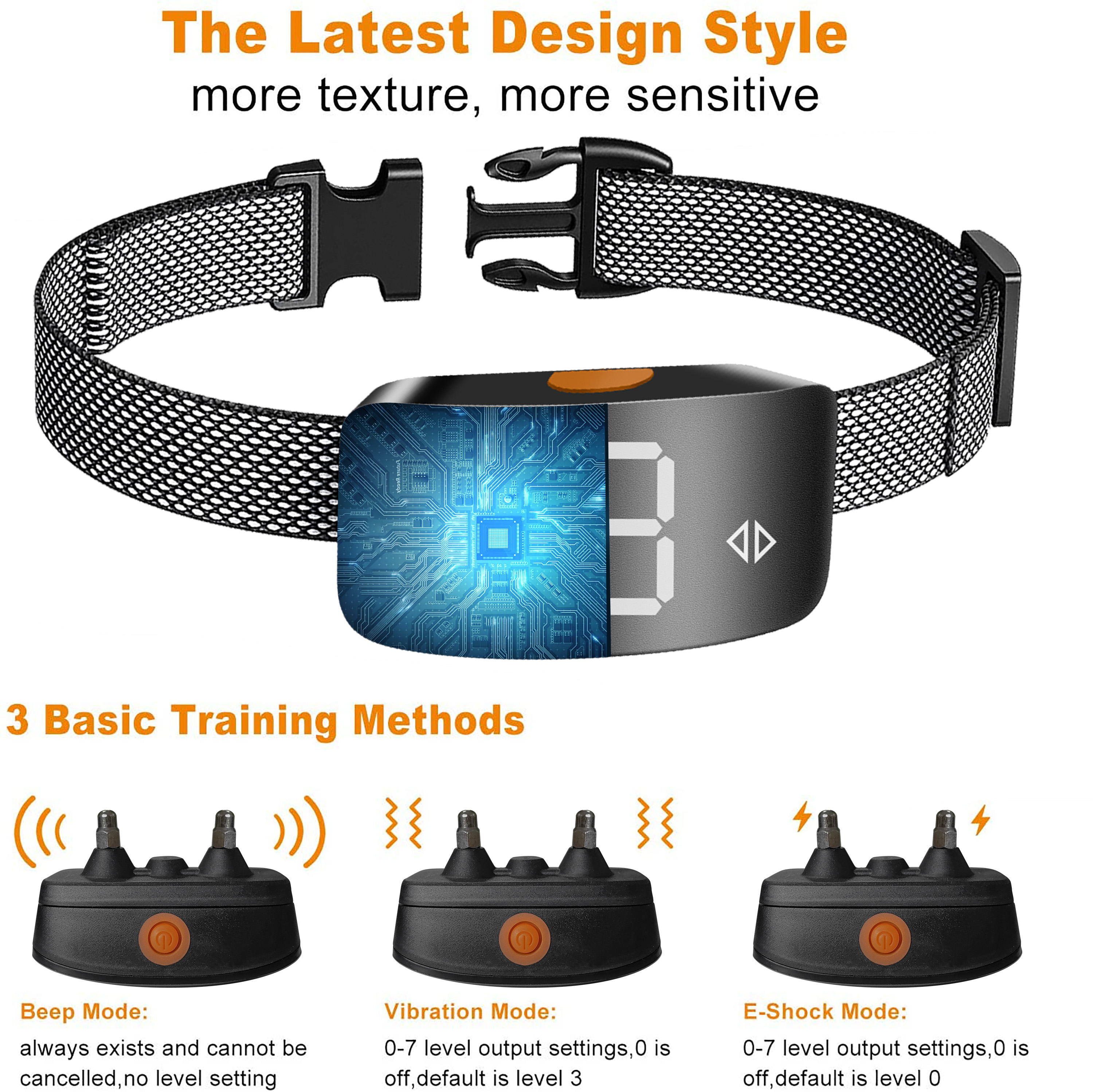 Rechargeable Dog Bark Collar | Smart Collar for Dog Training | No Shock | Beep & Vibration | No Bark Collar for Dogs