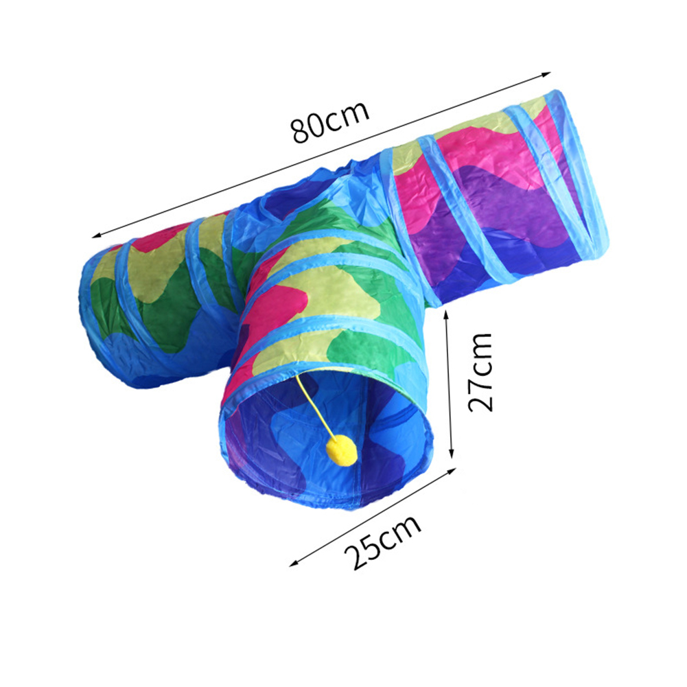 Cat Tunnel With Play Ball Cat Tubes for Indoor Collapsible Cat Play Tunnel, Kitty Tunnel Hole Toy for Kittens Rabbits Small Pets