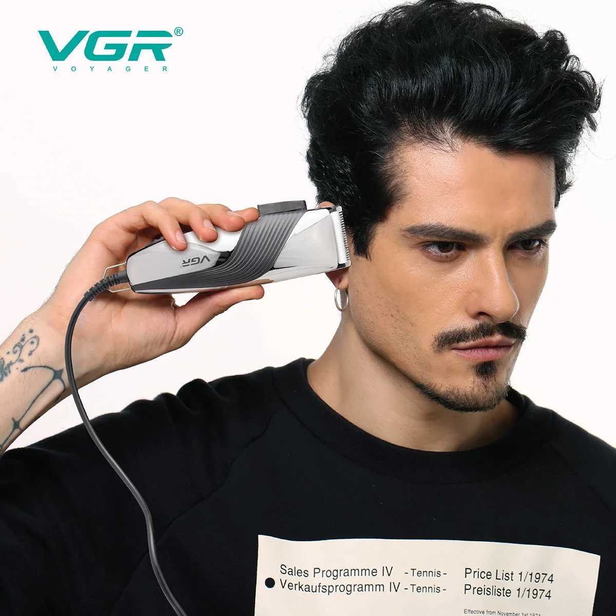 VGR Hair Clipper Professional Hair Cutting Machine Electric Hair Trimmer Household Haircut Machine Wired Clipper for Men V-121 W241227
