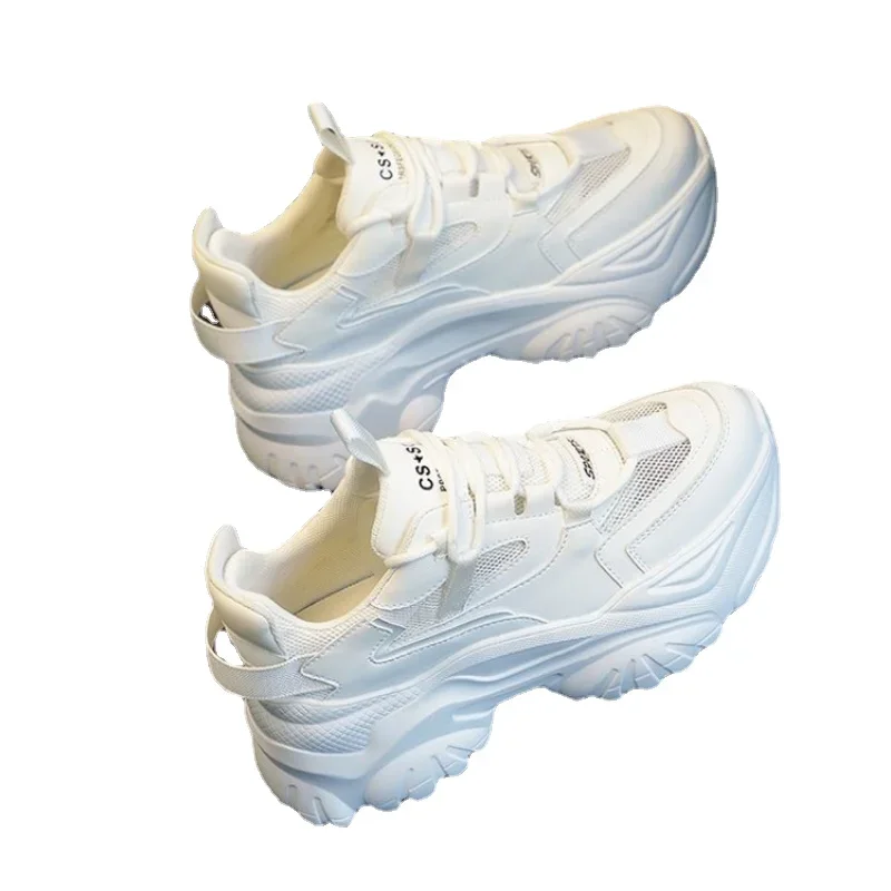 Women Thick Bottom Chunky Sneakers Korean Female Platform Lace Up Breathable Spring Autumn Woman Vulcanize Shoes Zapatos Mujer99