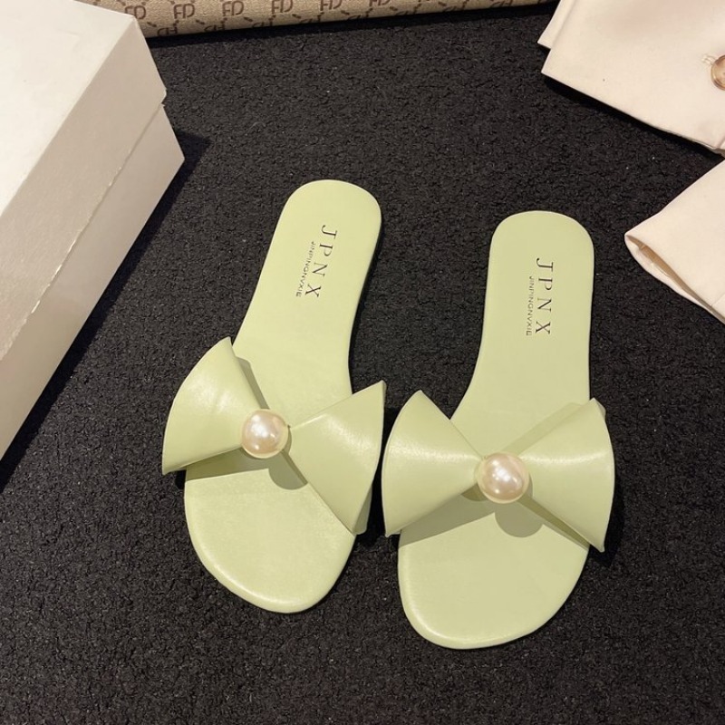 2025 NEW Summer New Fashion Bow Sandals Bathroom Slippers Banquet Party Women s Shoes da