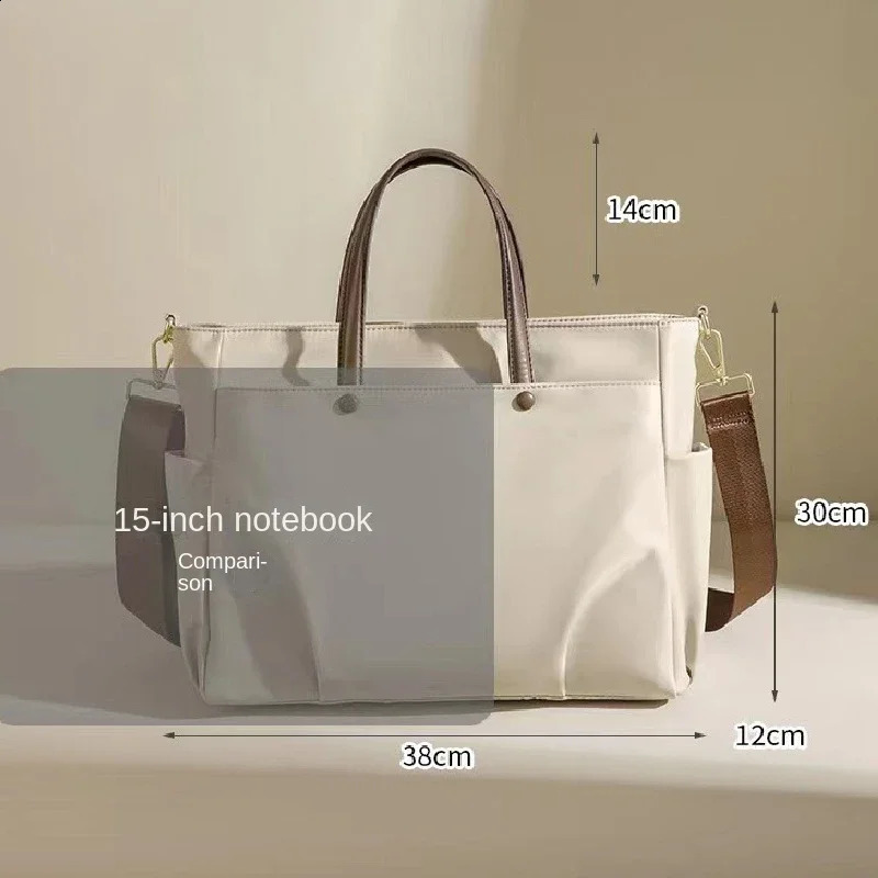 Womens handbag business briefcase fashionable waterproof and wear-resistant shoulder bag Accomodates 14/15 inch laptop womens handbag 240902