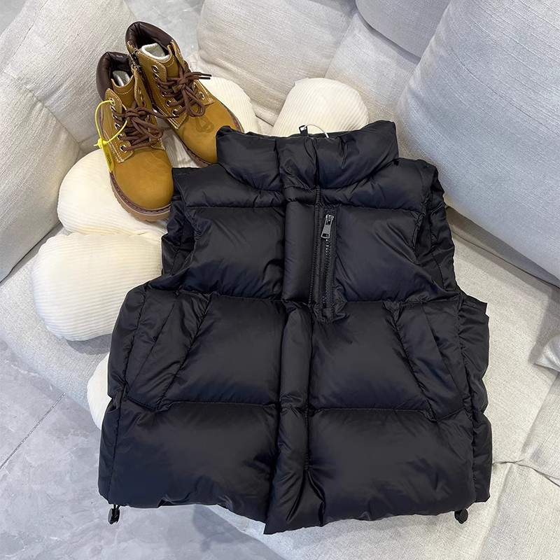 L4856 Kids Puffer Jacket Vest Kids Boy Girl Hooded Outfit Solid Color Linghtweight Winter Coat Sports Winter Padded Parka Keep Warm