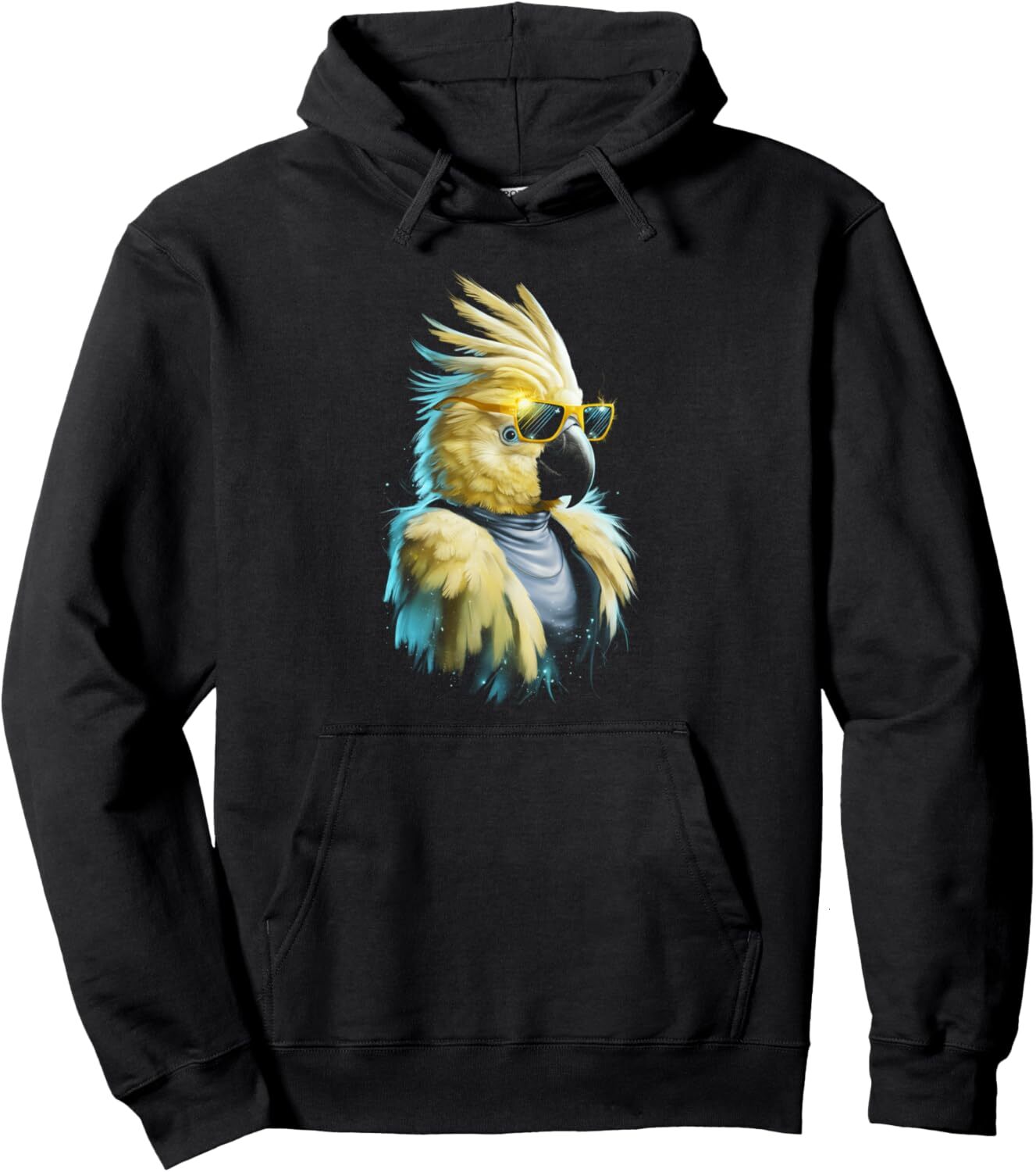 Hoodie for Mens Womens Cockatoo Sunglasses Parrot Bird Graphic Tees Pullover Hoodie GraphicPullover Long Sleeve